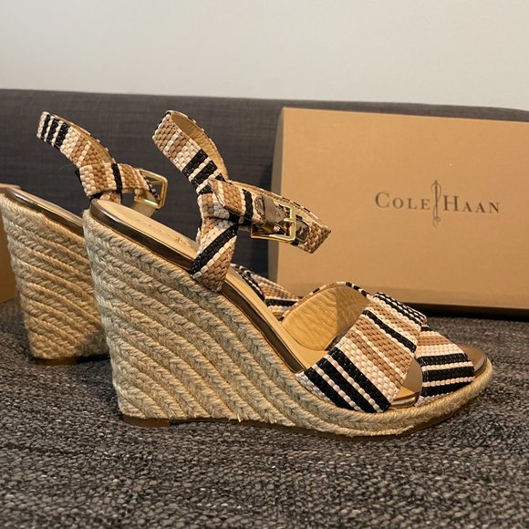 Cole Haan Strappy Wedge Sandals, BNIB - Picture 7 of 9